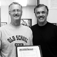 july 2004, Mark Chaney, Athletic Trainer, with Dean Steve To