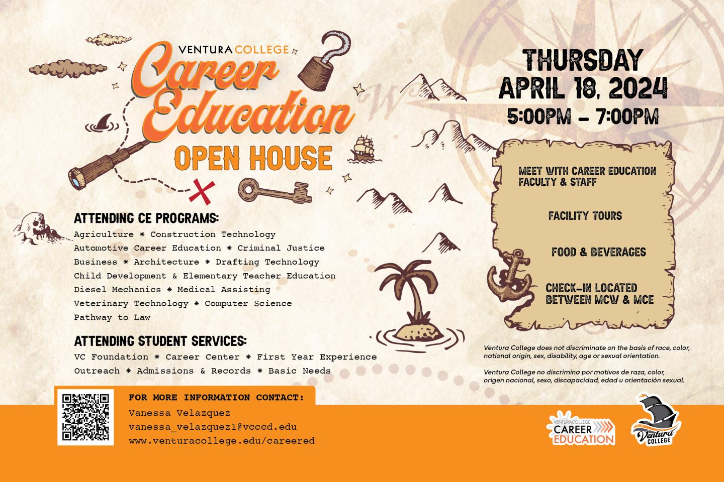 Ventura College Career Education Open House Flyer 2024