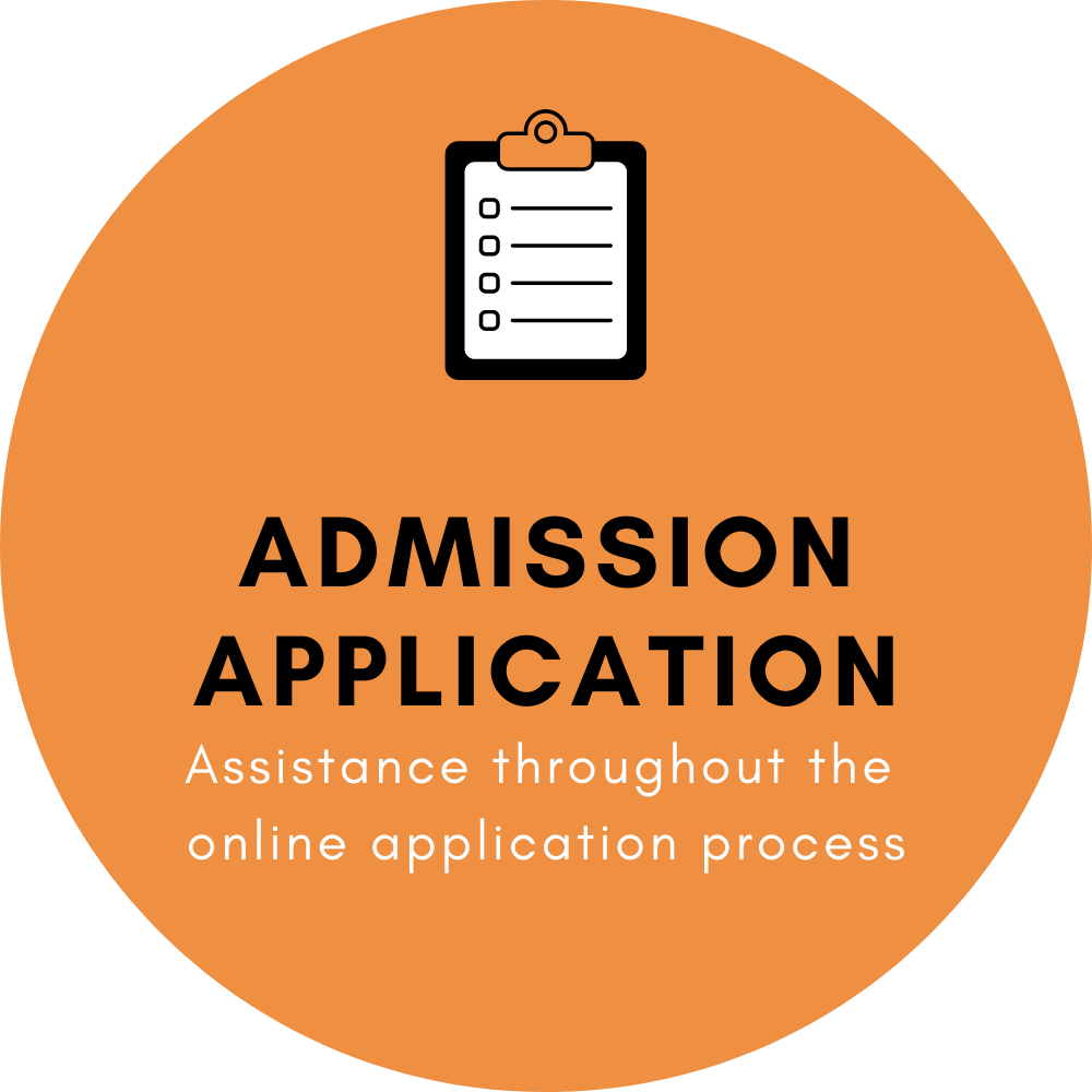 Admission application: Assistance throughout the  online application process