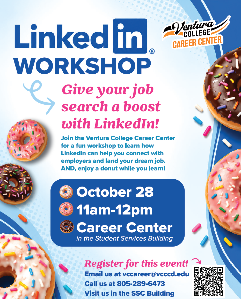 linkedin workshop give your job search a boost with linkedin. october 28 11am - 12pm career center