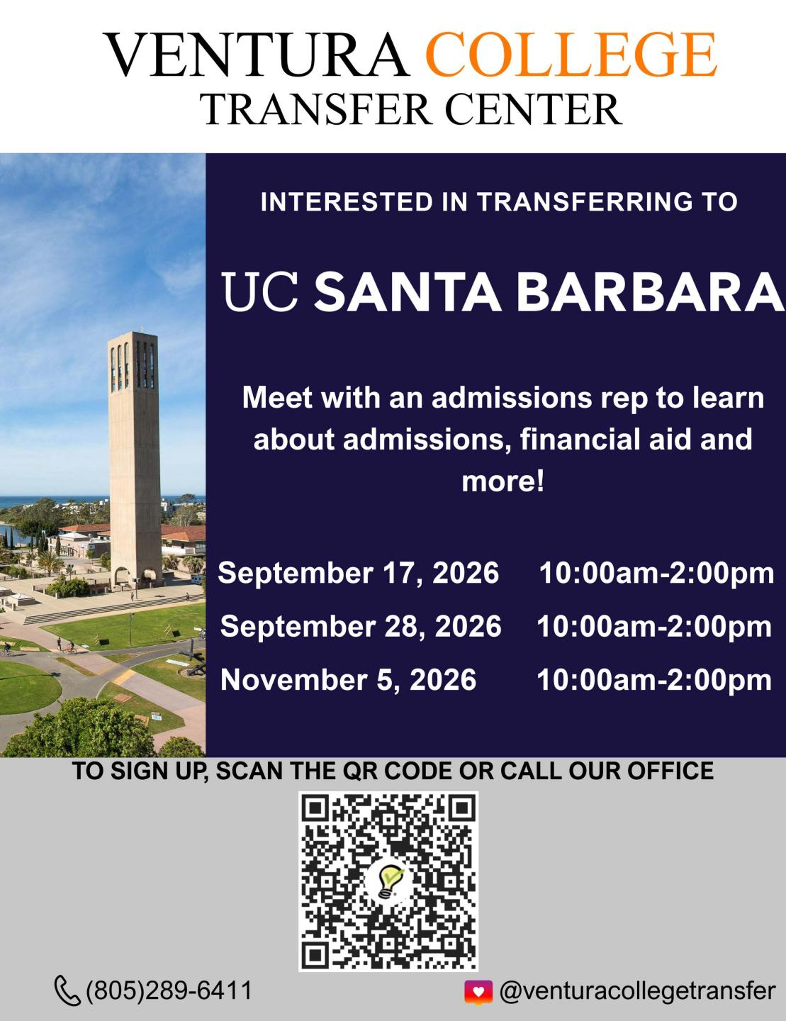 Sign up to meet with a UCSB Representative 