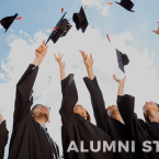 graduates tossing their caps in the air with the text "