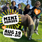 Mini Horses Aug 19 noon to 2 pm Studens with mini horse