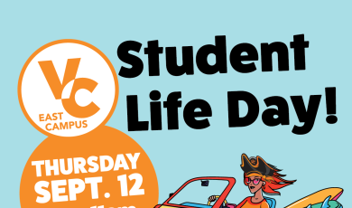 Student Life Day, Thursday, Sept. 12 from 9 a.m. - 11 a.m. 