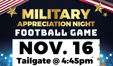 Military Appreciation Night Football Game Nov.16 Tailgate 4:45 p.m.  Kickoff 6 pm Ventura College Sportsplex