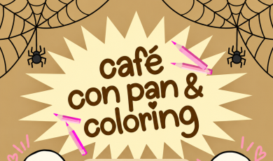 Cafe con pan and coloring 12:15 to 1:15 pm Thursday Oct. 15 at the Wellness Lounge