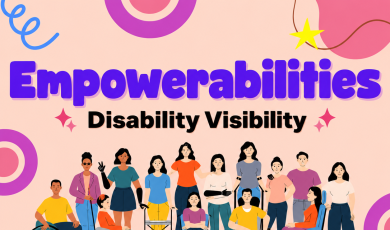 Empowerabilities: Disability Visibility, Oct. 26, 11 a.m.-1 p.m., Guthrie Hall. Illustration of people with disabilities.