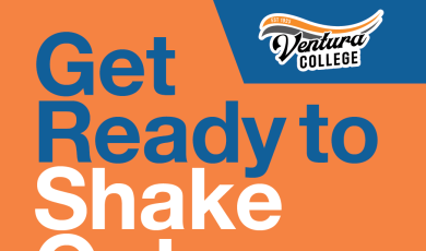 Ventura College logo Get ready to shake out drop cover hold on October 14 shakeout.org