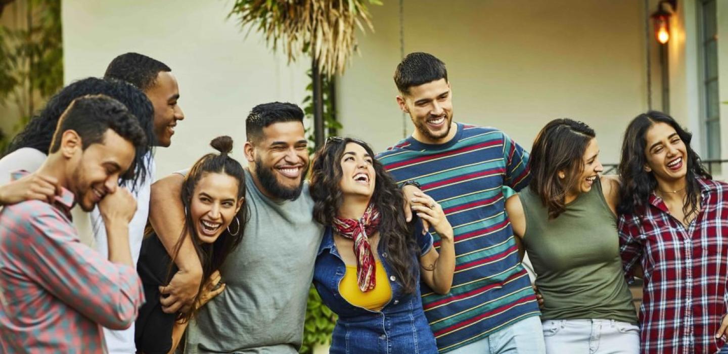 Group of friends laughing