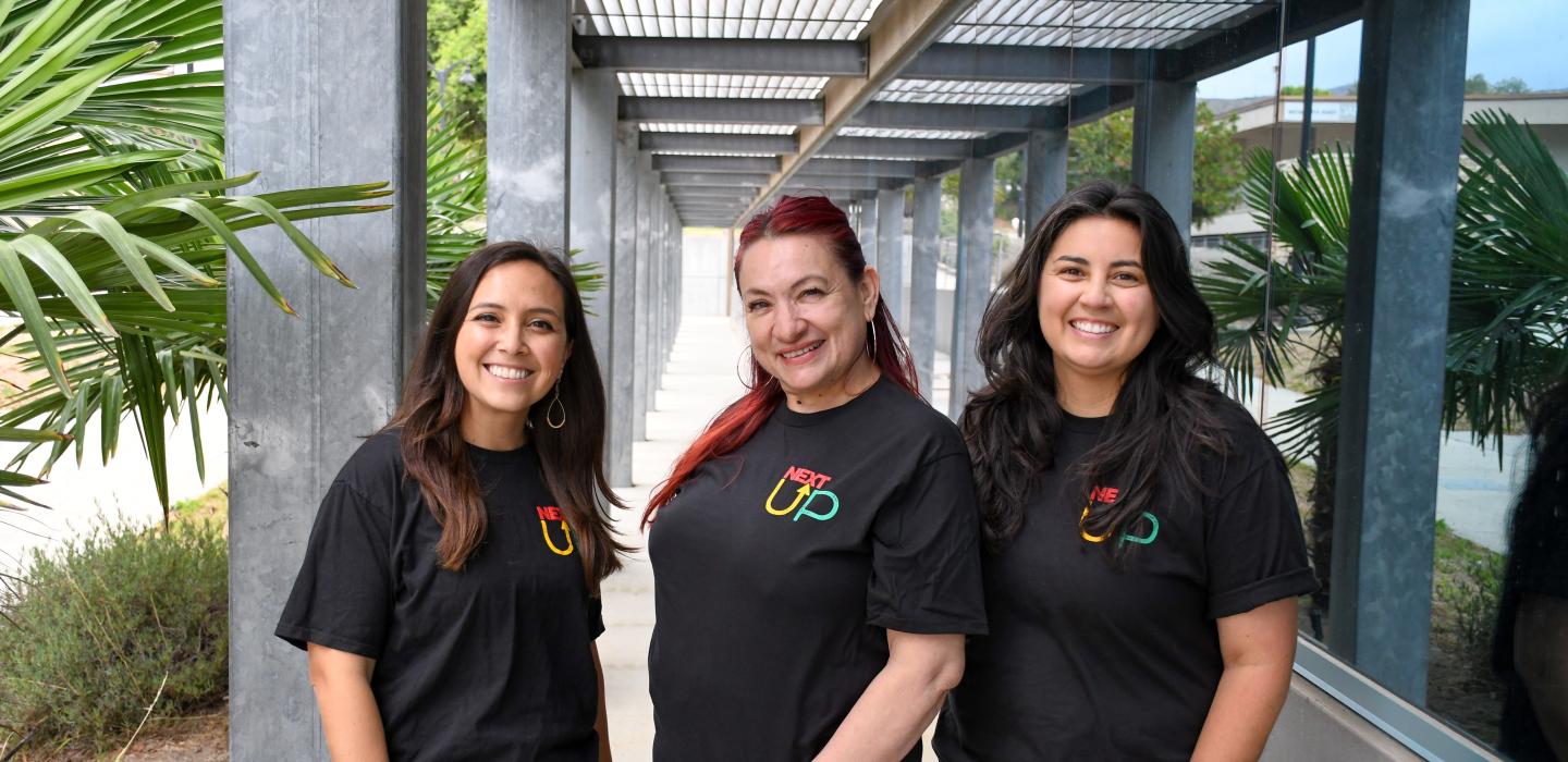 NextUp Team Headshot of counselor, student outreach specialist, and program coordinator