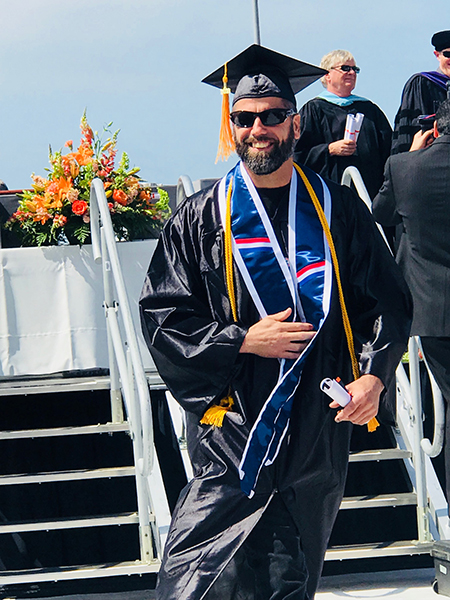 Diesel Program Graduate in Cap and Gown