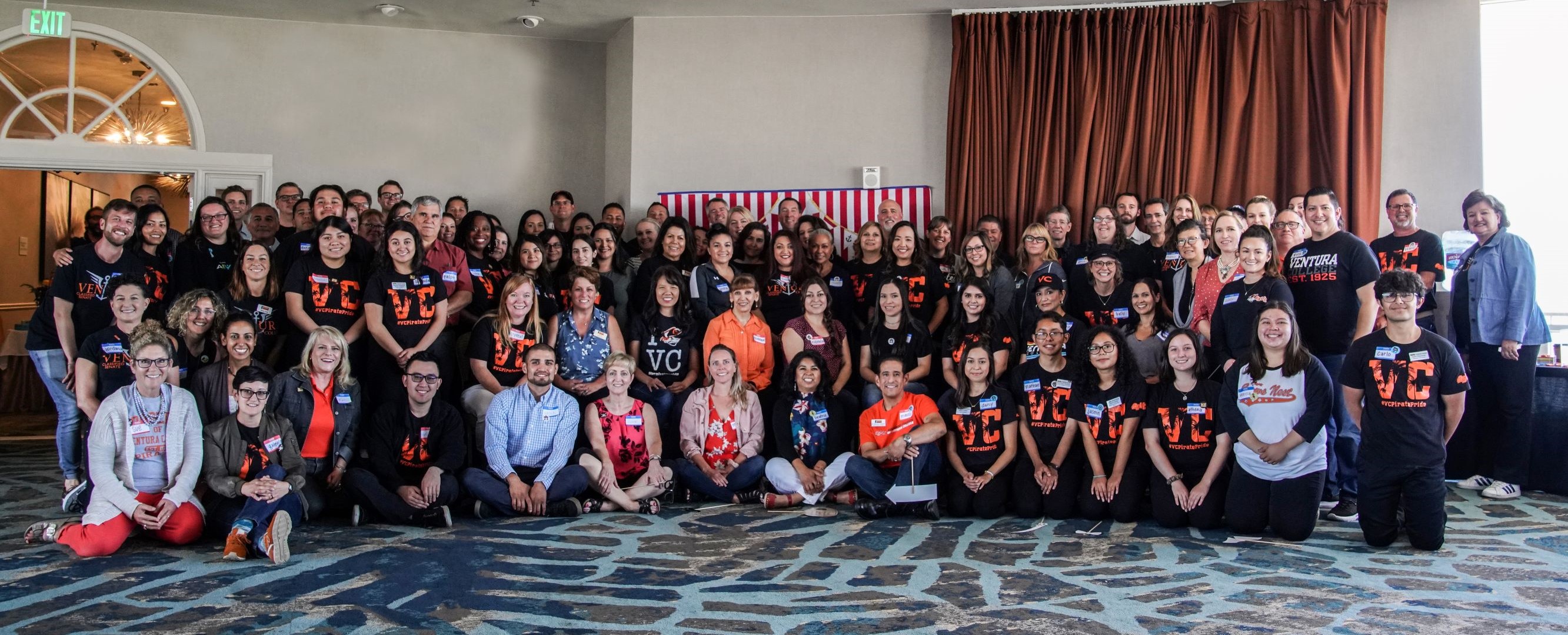 Ventura College Employee Group photo at college wide retreat held at the Ventura Crown Plaza.