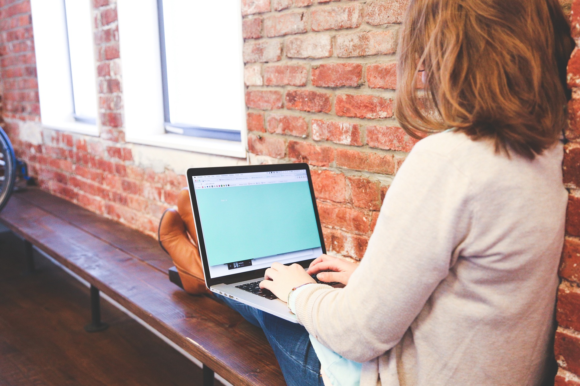 Student On Laptop, casual setting