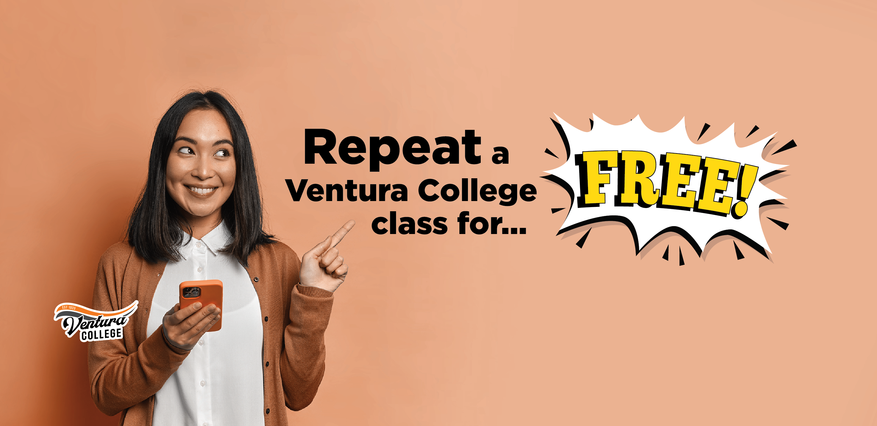 Repeat a Ventura College class for...FREE!