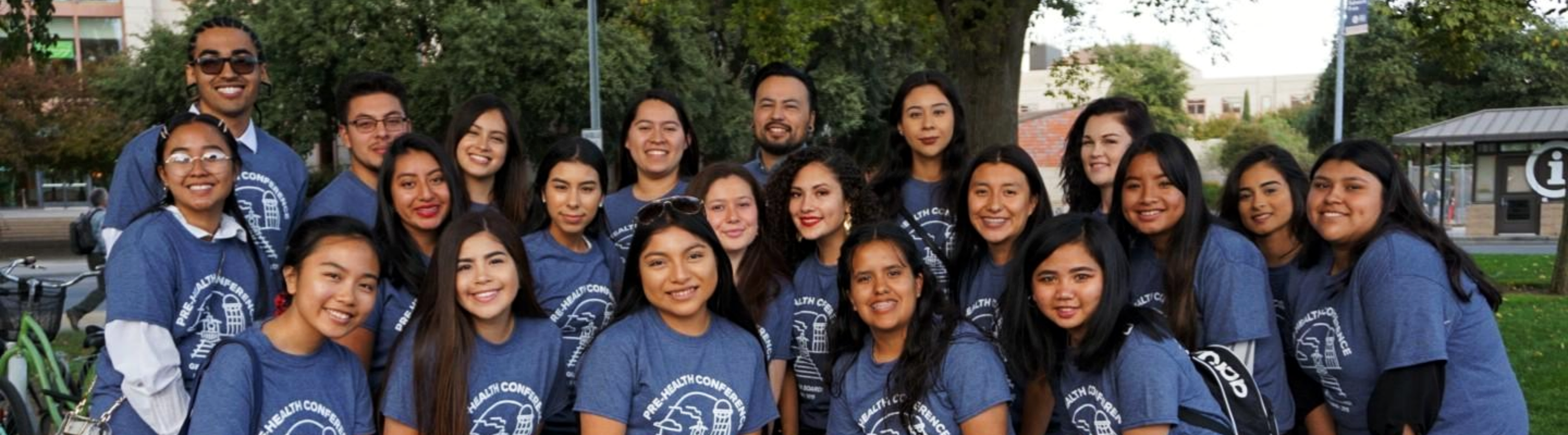 Photo of EOPS students and counselors outside at a Pre-Health Conference