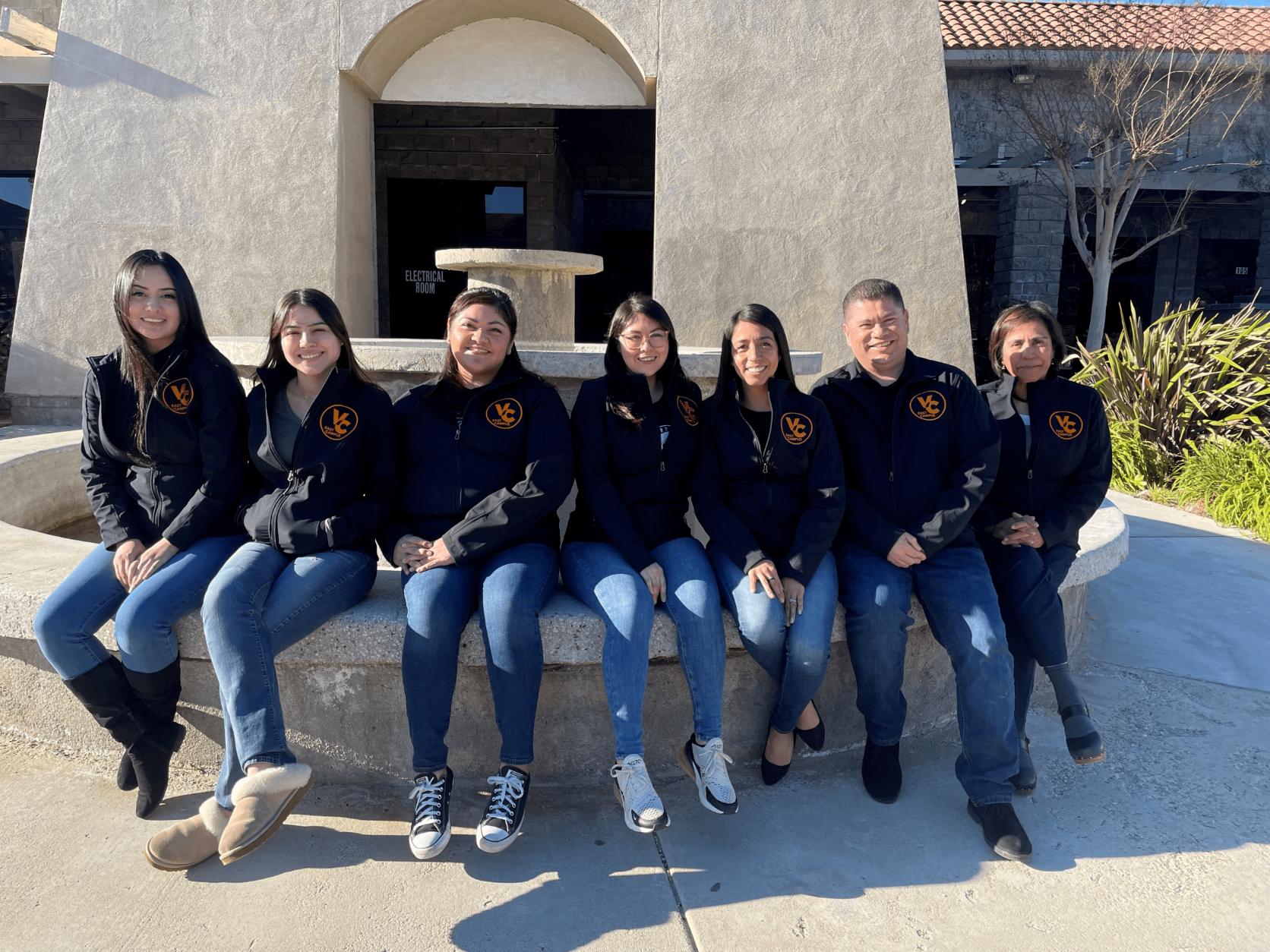 East Campus, group photo, black jackets