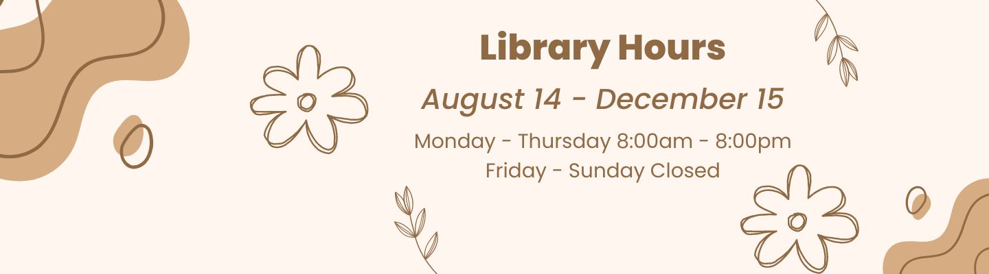Fall 2023 Library Hours