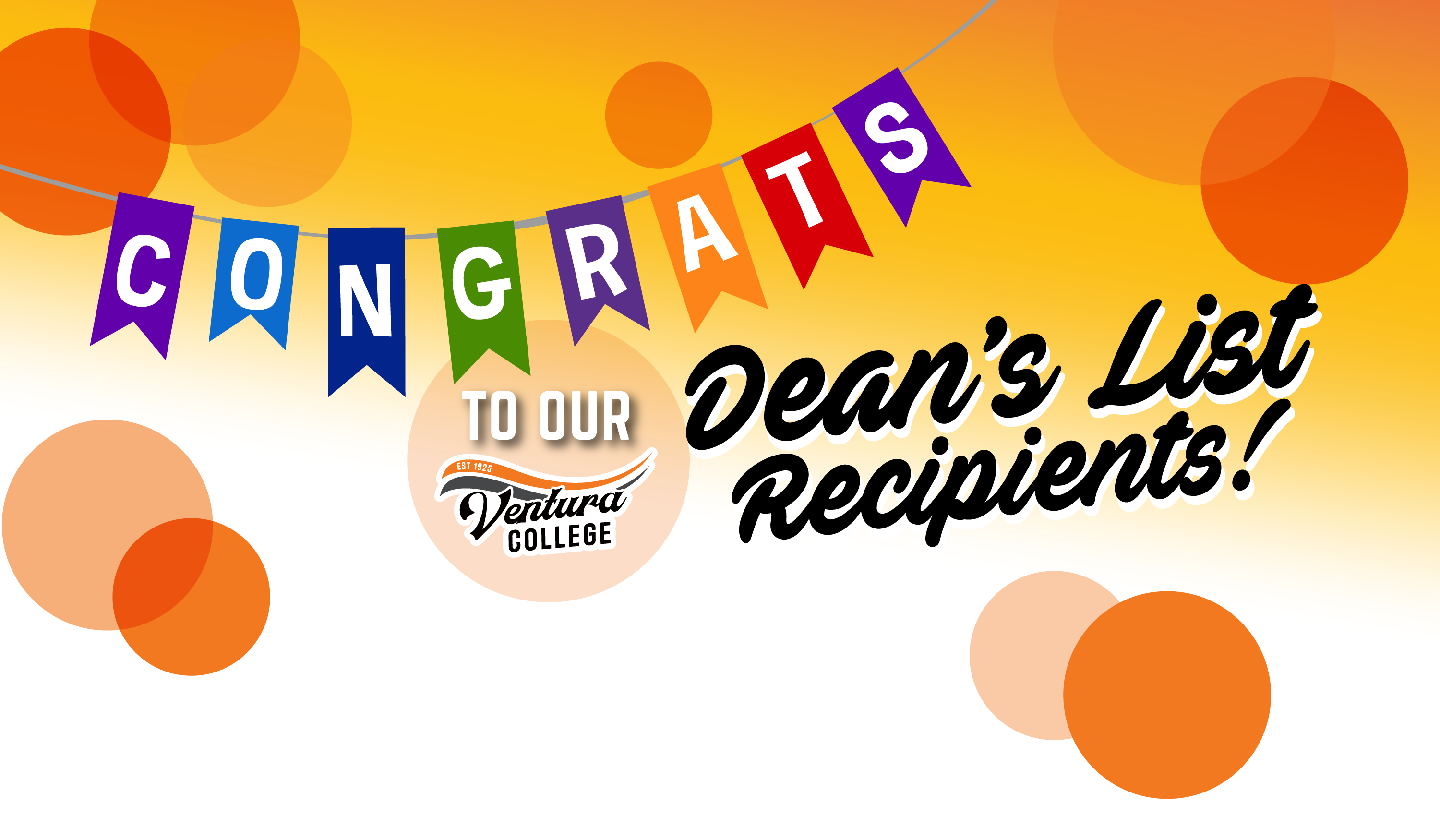 congrats to our dean's list recipients