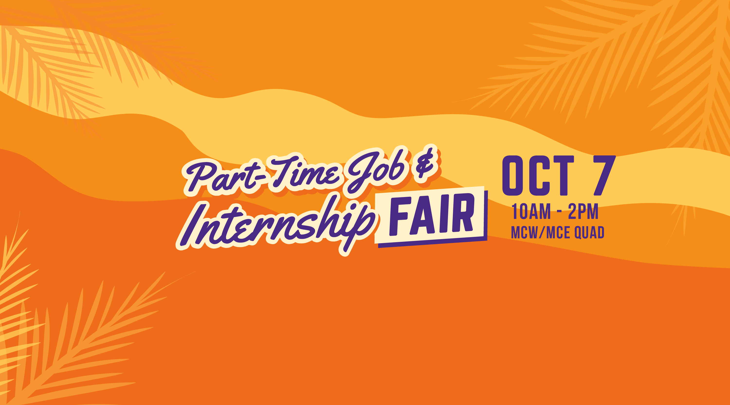 part time job and internship fair october 7 10am to 2pm in the mcw mce quad