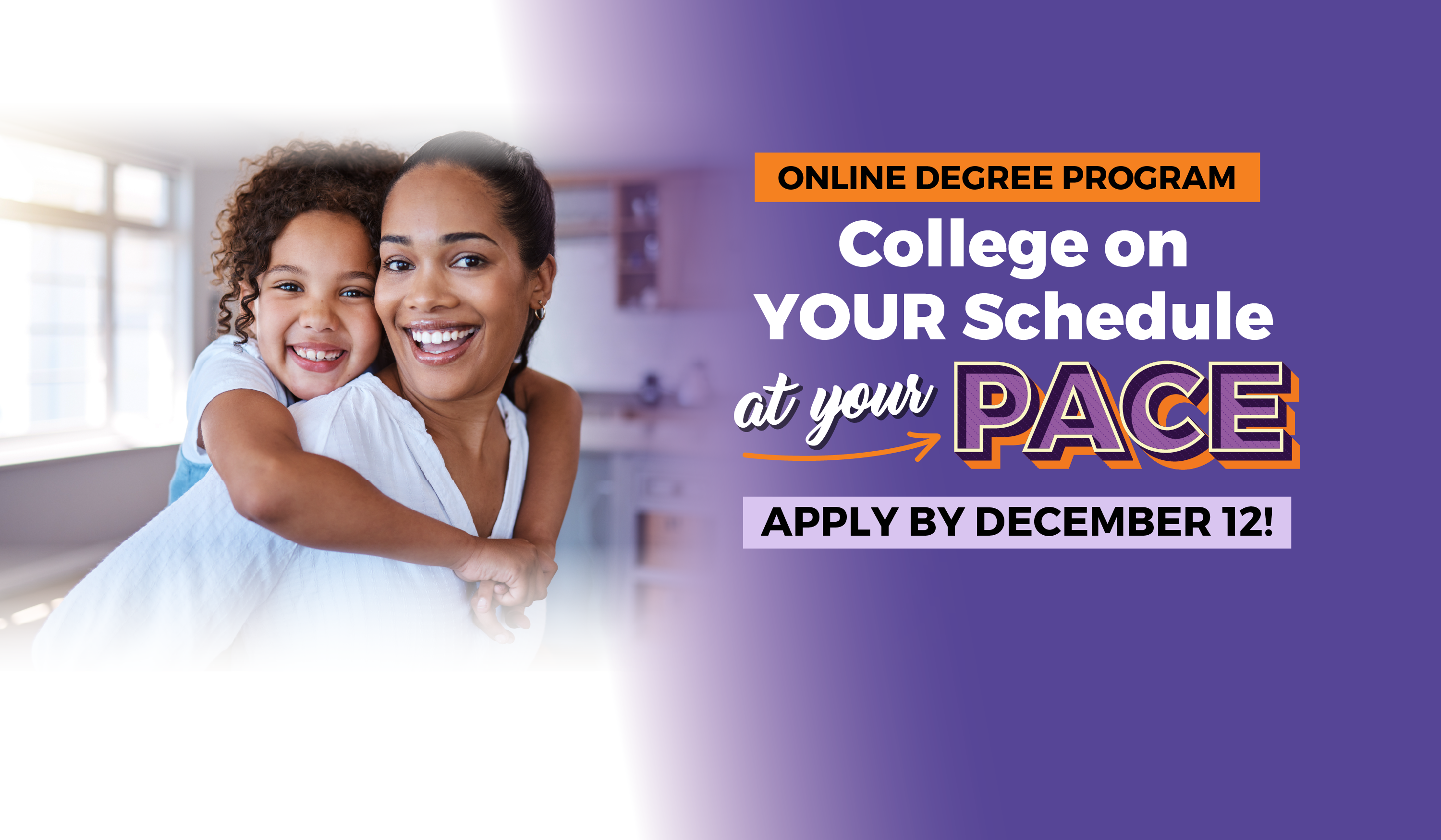 online accelerated college program pace apply by december 12