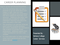 Career Planning Workshop snippet 