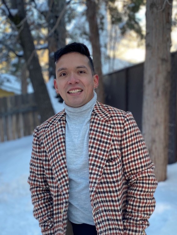 Bryan Pazmino Salazar standing outside in the snow