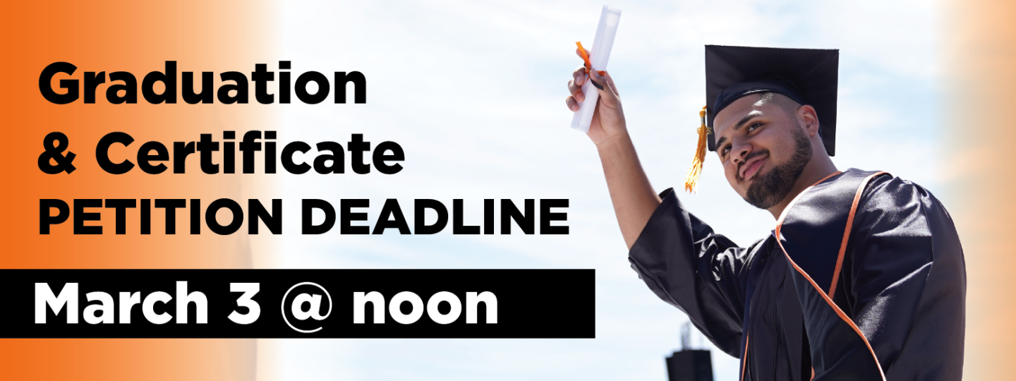 graduation and certificate petition deadline, March 3, 2022