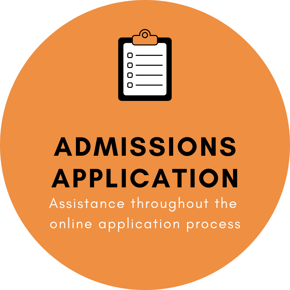 Admissions application: assistance throughout the online application process