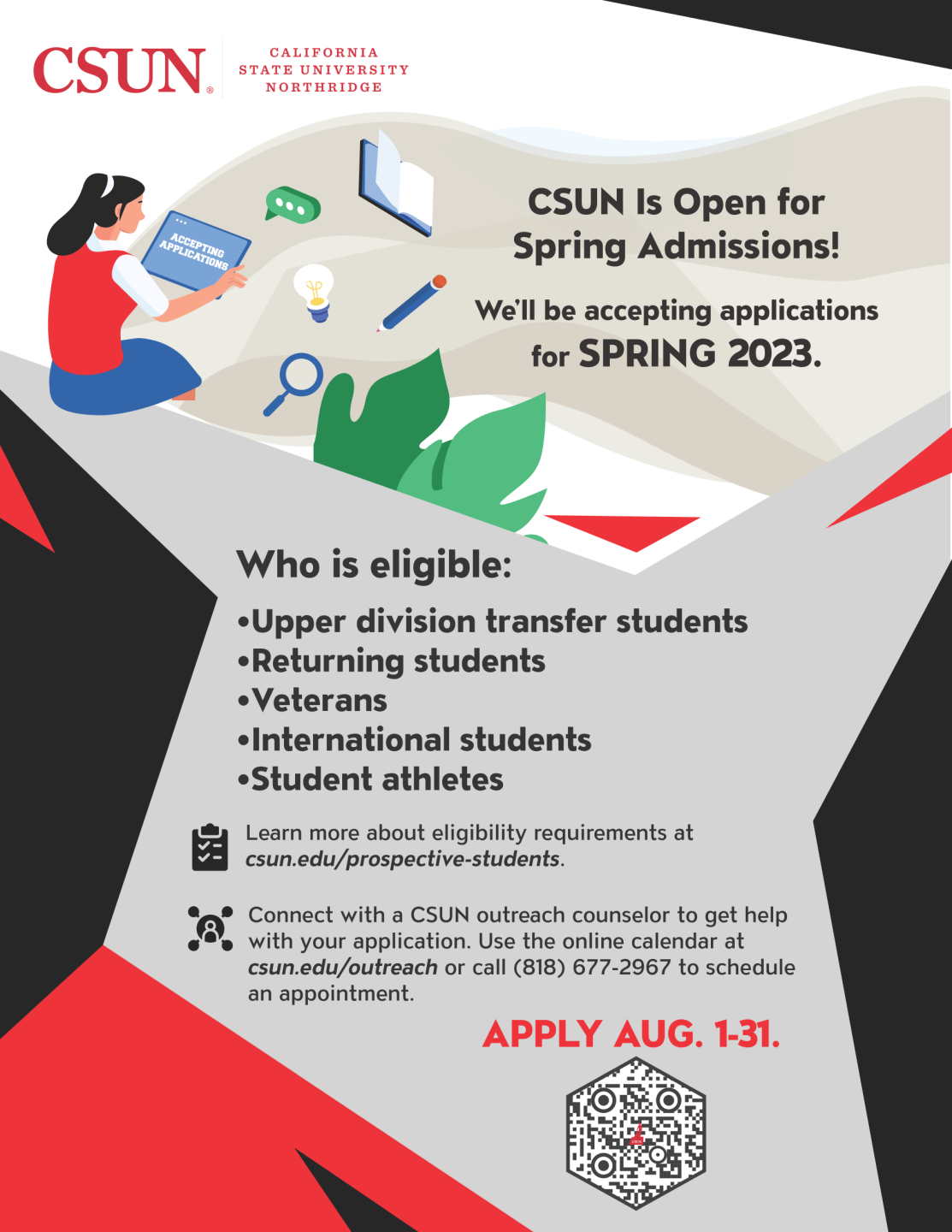 CSUN sring admissions