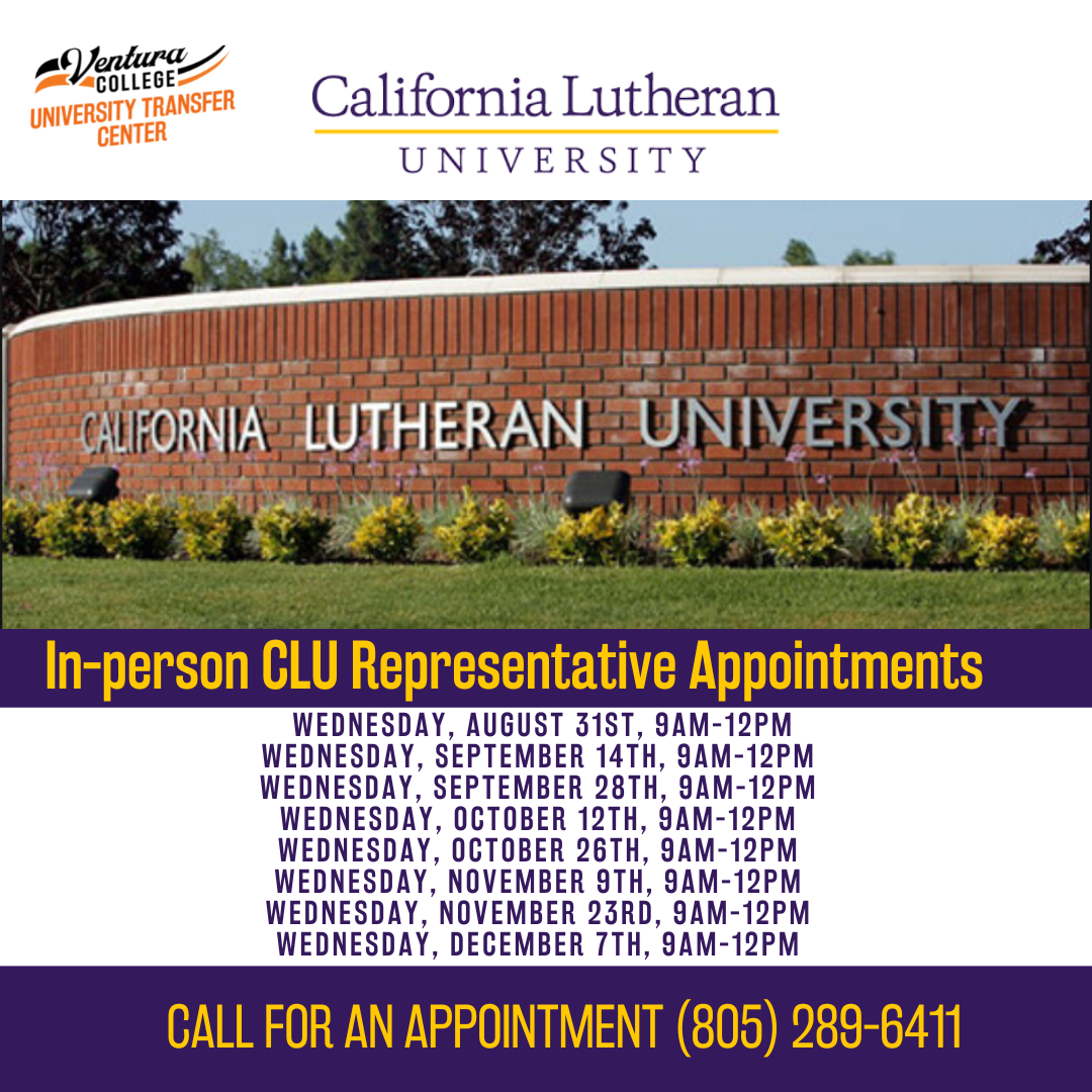 Schedule of CLU rep visits for Fall 2022