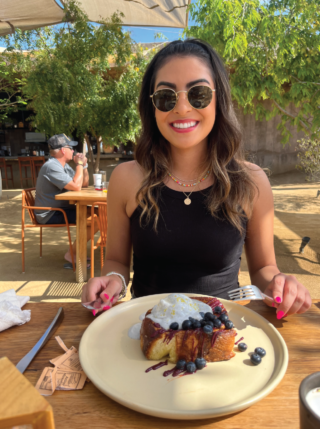 ELizabeth Vasquez eating french toast