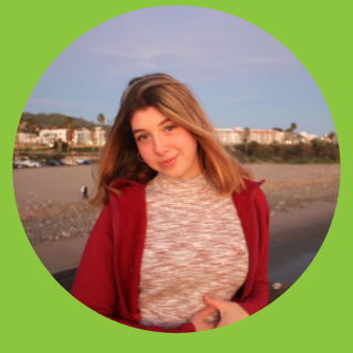 STEM Student in front of beach