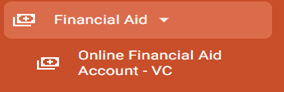 Financial Aid, Online and Financial Aid account button