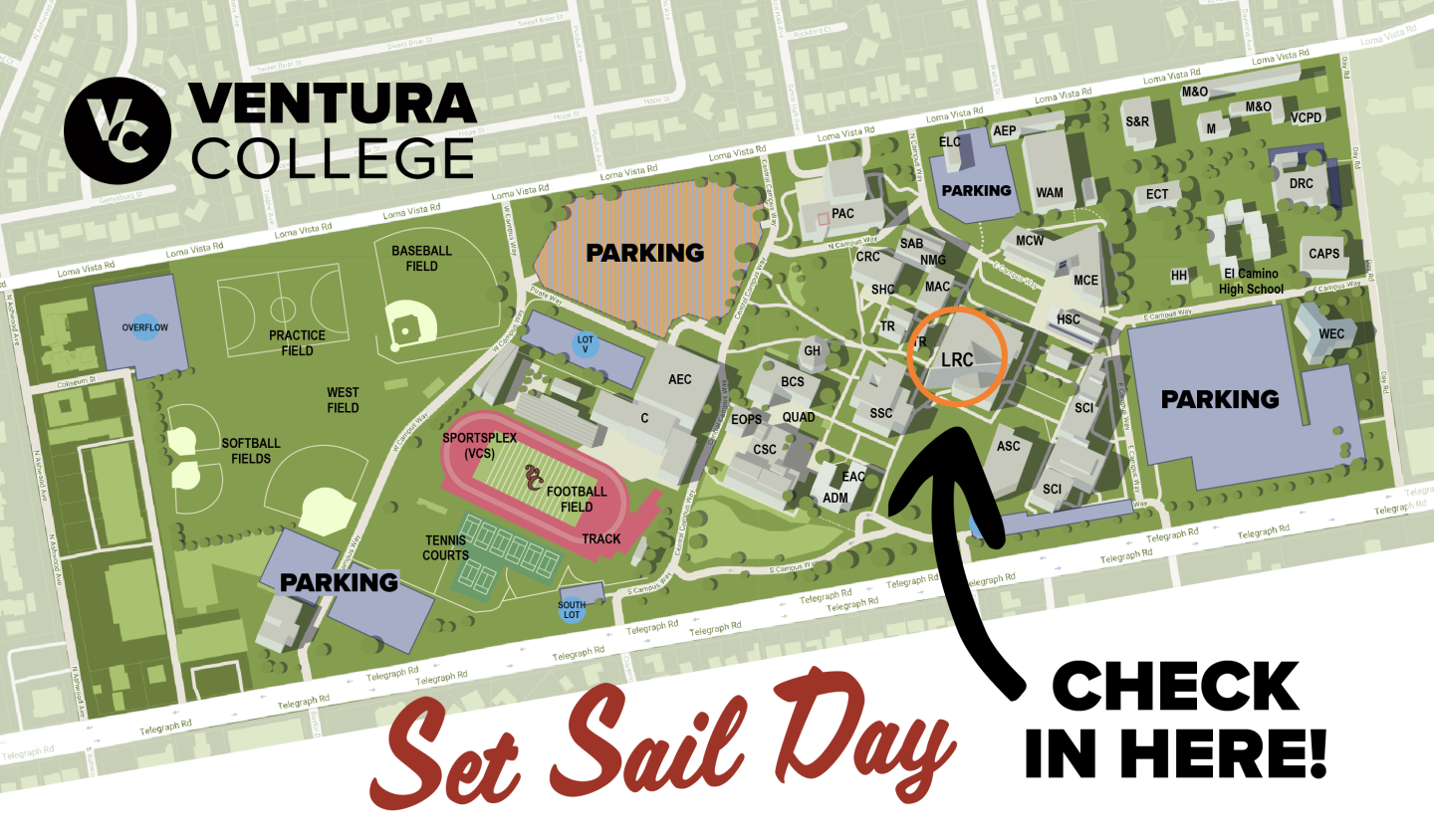 Set Sail Day, Check in at the LRC