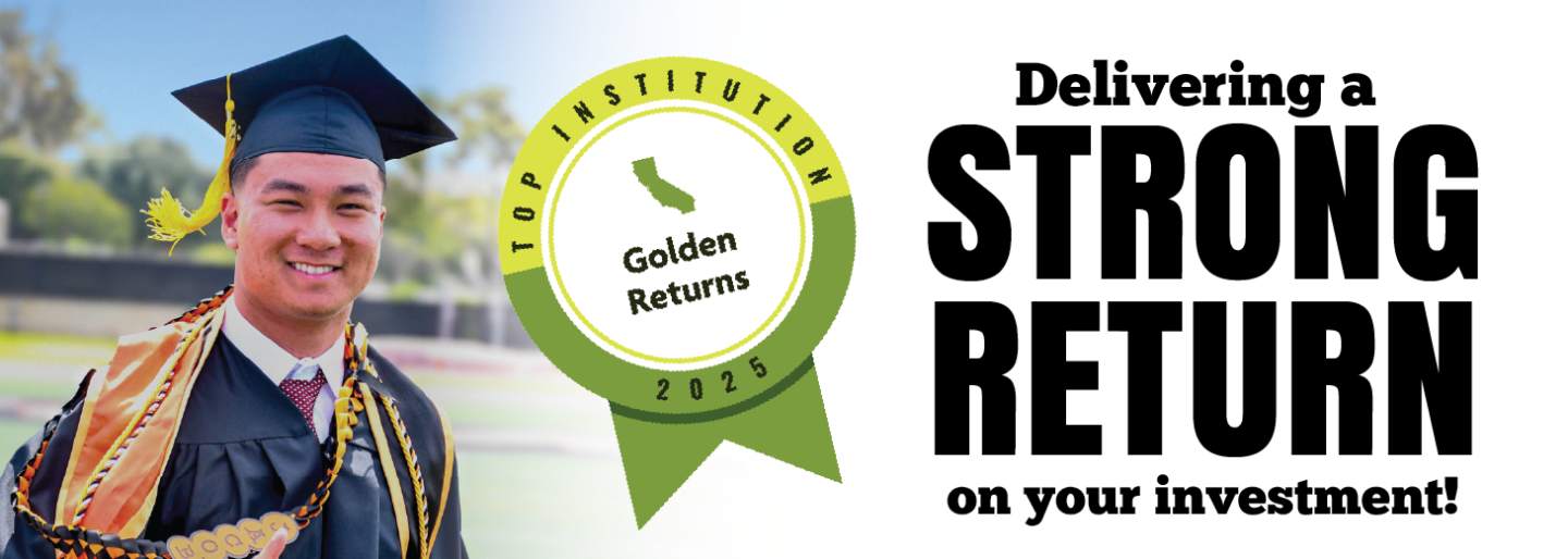Delivering a strong return on your investment. Photo of Ventura College Grad 