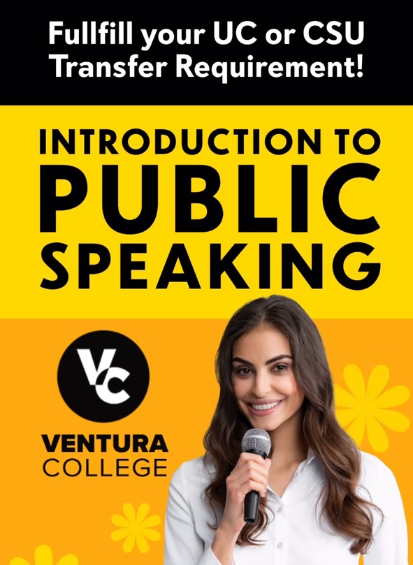 fulfill your uc or csu transfer requiremnt. intro to public speaking picture