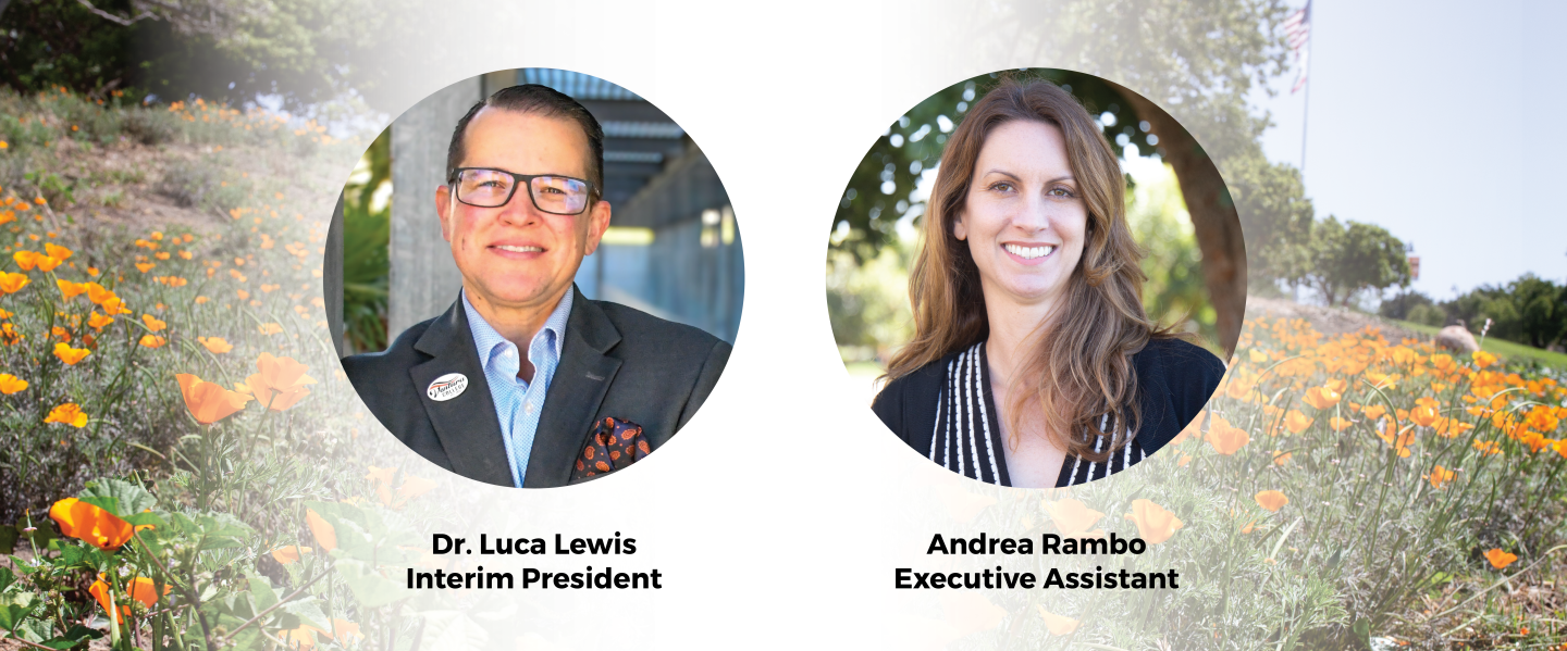 Dr. Luca Lewis interim president and andrea rambo executive assistant