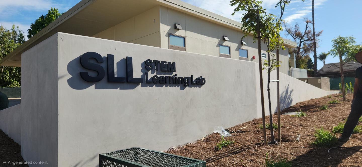 Image of the entrance to the new STEM Learning Lab