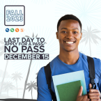 Young black male college student wearing a backpack and hold Young black male college student wearing a backpack and hold