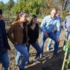 Ventura College Students and Mission Produce, Inc. Employees at the new avocado orchard on the Ventura College Campus.