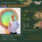 The exhibit runs through March 21. Opening Reception for Artist Jack Reilly at New Media Gallery   Join us for the opening reception of "Circles of Time," by contemporary artist Jack Reilly, known as one of the original artists of the Abstract Illusionism painting movement.  Runs through March 21.   Wednesday, February 28 | 6:30 p.m. - 8:30 p.m. | New Media Gallery Ventura College