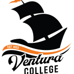 VC logo of ship with two sails on an orange wave with text Ventura COllege Est. 1925