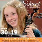 Schwab Music Academy June 30-June 19 Enrollment is open World class experience for $75 per course