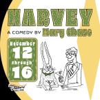 Harvey, a comedy by Mary Chase Nov 12 - 16 Ventura College logo graphics of man and rabbitt