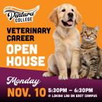 Ventura College Veterinary Career Open House Monday Nov 10 5 30 to 6 30 pm Lokhi Lab at VC East Campus
