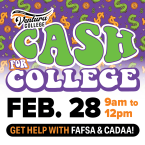 Ventura College logo - Cash for College Feb. 28 from 9 am to Noon get help with FAFSA and CADAA