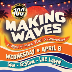 Ventura College 100 Years 1925 to 2025 A night of music food and celebration. Wednesday, April 8 from 5 pm to 8:30 pm LRC Lawn