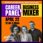 Career Panel and Business Mixer April 22 from 12:30 to 2:30 pm Ventura College Career Center and Transfer Center 