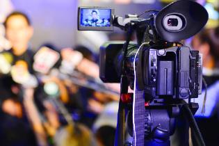 professional film recording equipment on a scene.