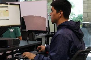 Student Using Computer